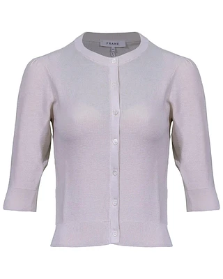 Frame Shrunken Button Front Cardi