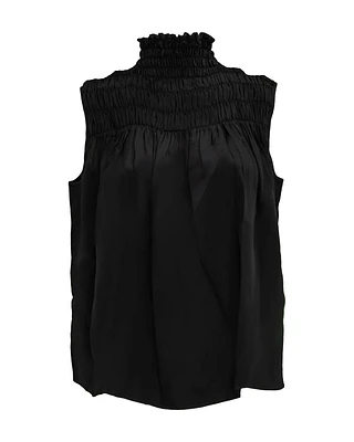 Smocked Sleeveless Blouse