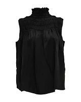 Smocked Sleeveless Blouse