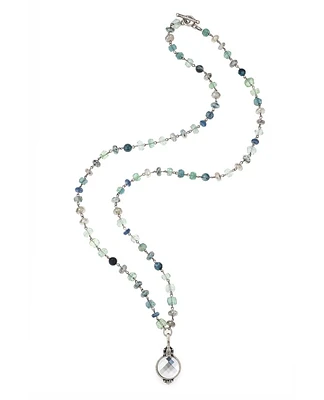 Azur Mix Crystal Cabochon Necklace