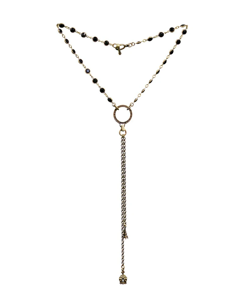 Crown & Eiffel Tower Dangle Necklace