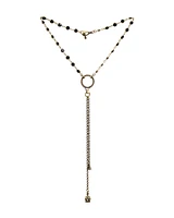 Crown & Eiffel Tower Dangle Necklace