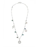 Diamont Azue Charm Silver Necklace