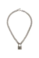 Double Cable Chain Lock Necklace