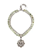 Double Strand Peninite Merit Cross Medal Necklace