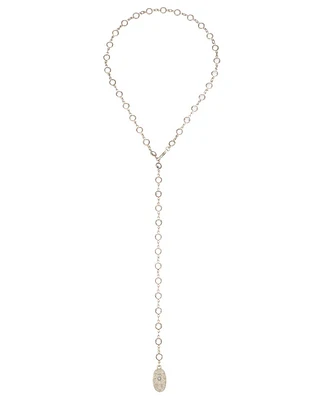 Euro Crystal Silver Lariat