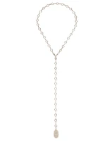 Euro Crystal Silver Lariat