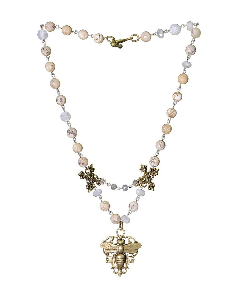 French Filigree Miel Stack Pendant Necklace