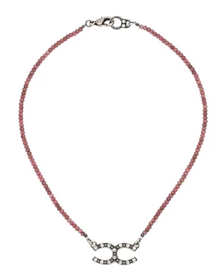 French Kande Raspberry Thulite Cheval Necklace