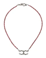 French Kande Raspberry Thulite Cheval Necklace