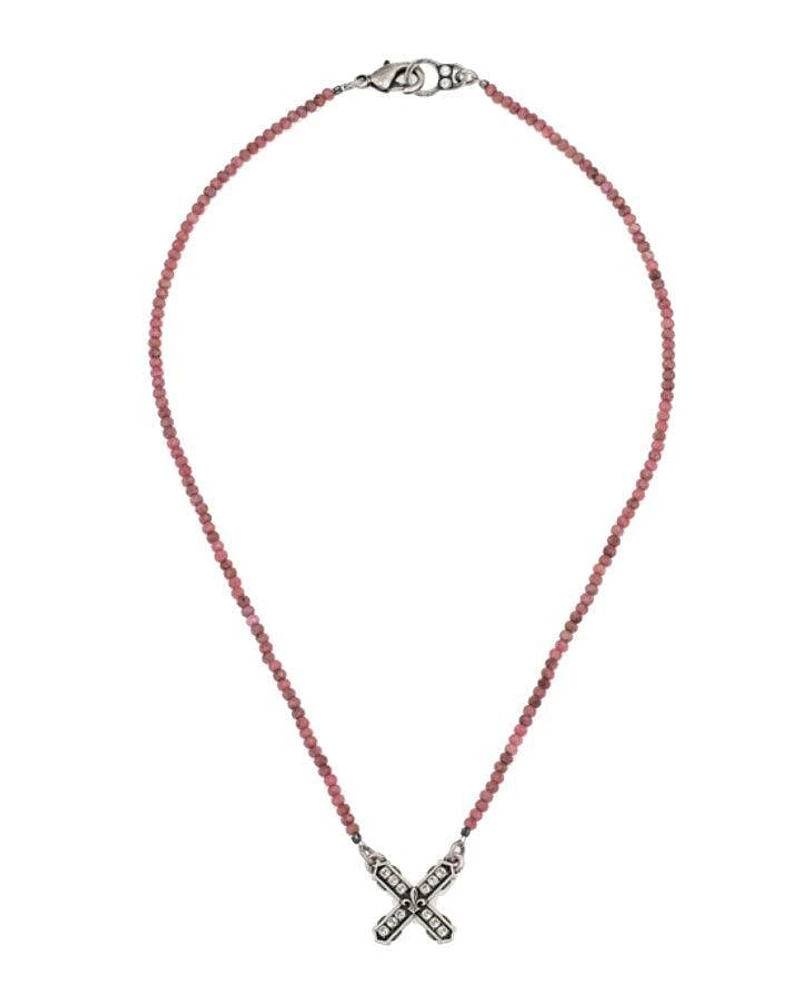 French Kande Raspberry Thulite French Kiss Necklace