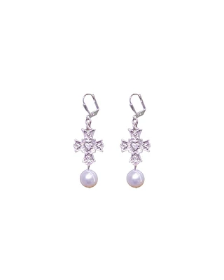 Immacule With Pearl Drop Earrings