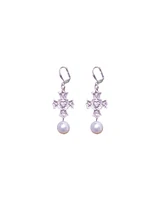 Immacule With Pearl Drop Earrings