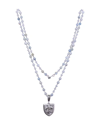 La Mer Mix Cheval Fleur Medal Necklace