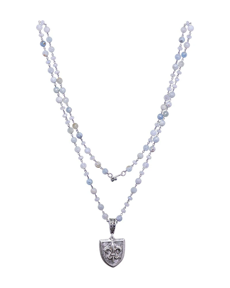 La Mer Mix Cheval Fleur Medal Necklace