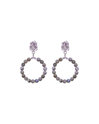 Labradorite Hoop Earrings