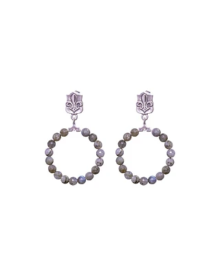 Labradorite Hoop Earrings