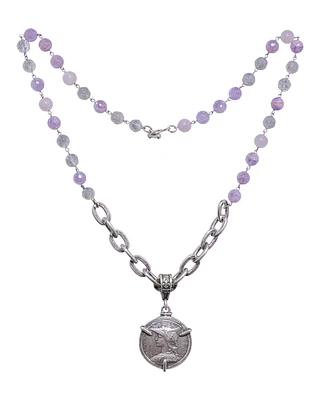 Lavender Mix Ministry Medal Necklace