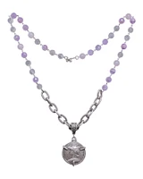 Lavender Mix Ministry Medal Necklace