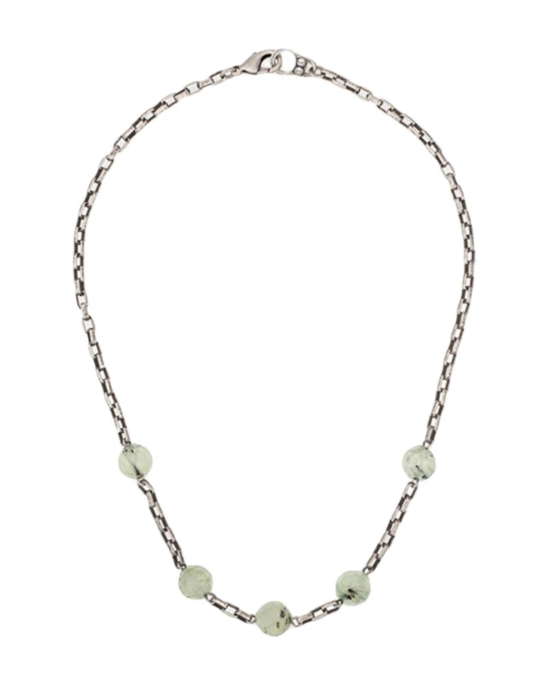 Loire Chain Green Prehinite Necklace