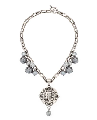 Lyon Fabre Medal Necklace