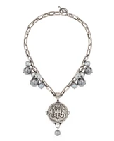 Lyon Fabre Medal Necklace