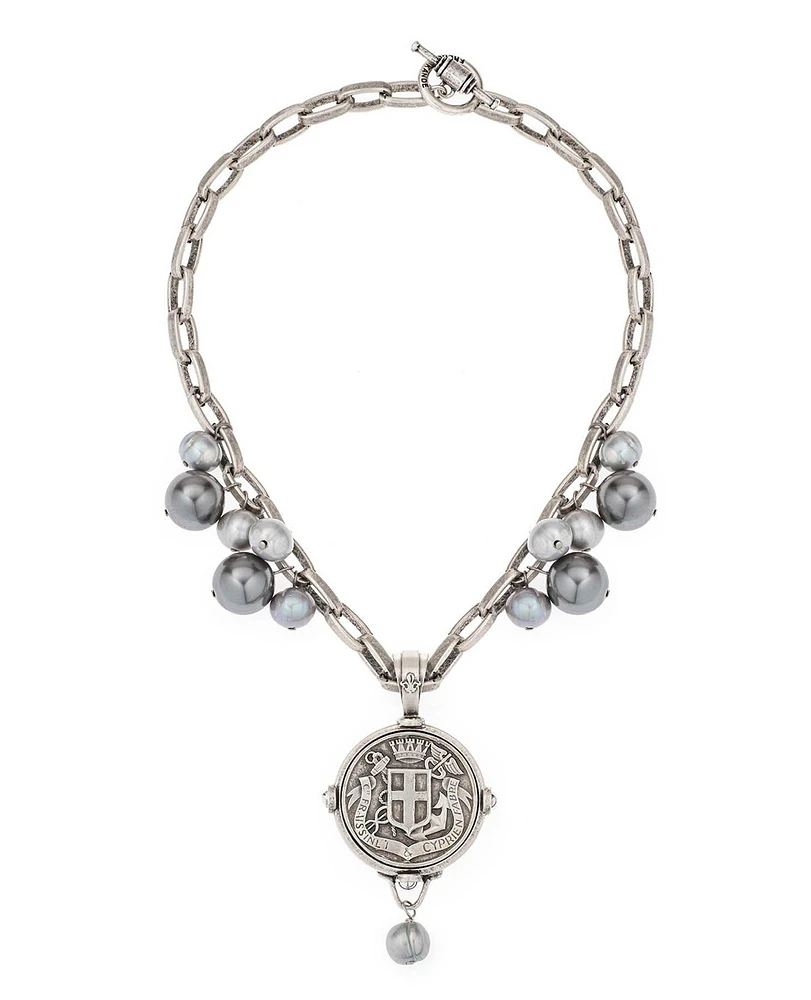 Lyon Fabre Medal Necklace