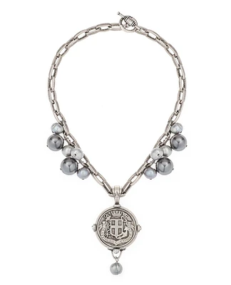 Lyon Fabre Medal Necklace