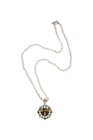 Miel Medal Pearl Necklace