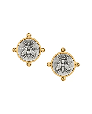 Mini Abeille Medal Earrings