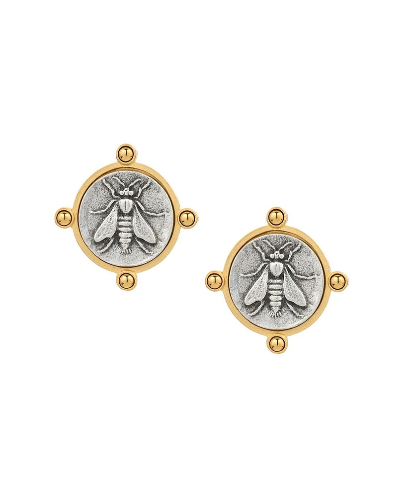 Mini Abeille Medal Earrings