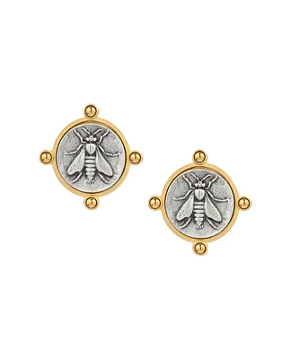 Mini Abeille Medal Earrings