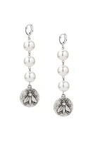 Pearl Abeille Medal Earrings