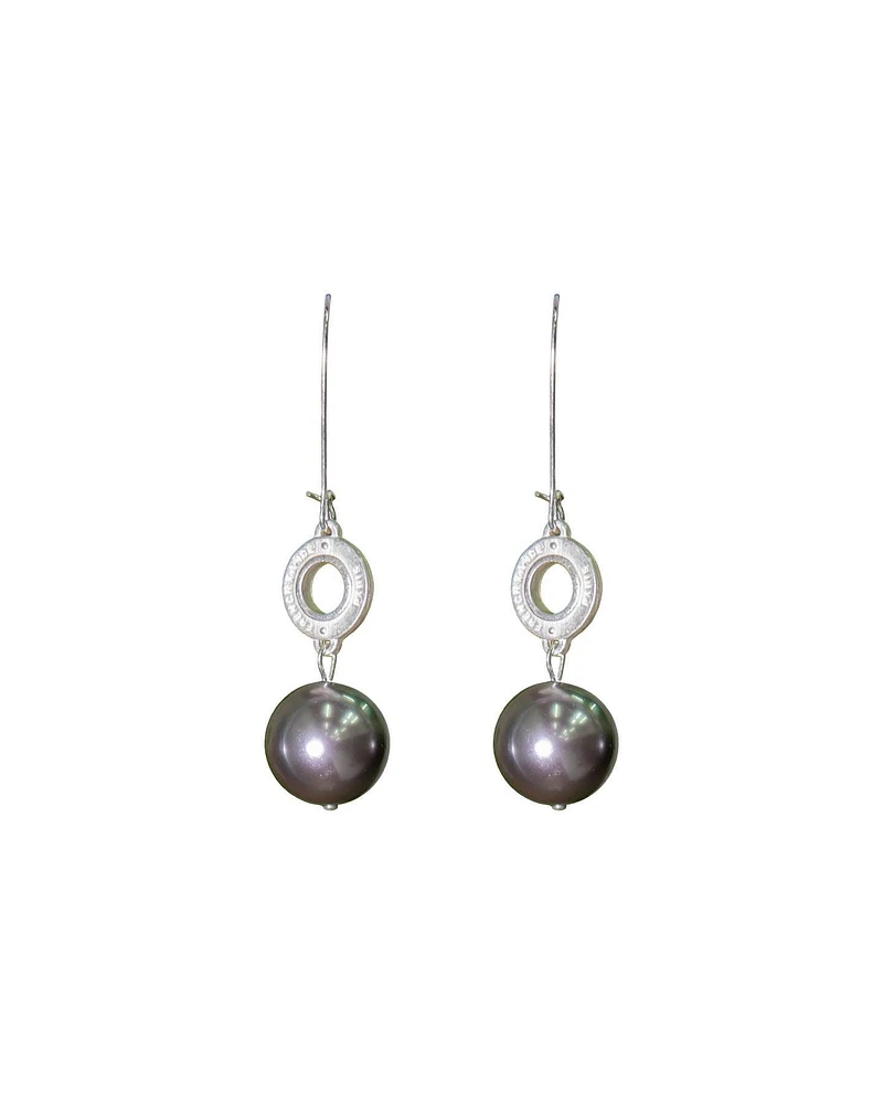 Petite Annecy and Charcoal Pearl Earrings