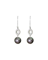Petite Annecy and Charcoal Pearl Earrings
