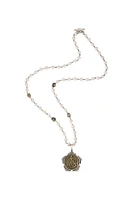 Protecteur Medal Pearl Necklace