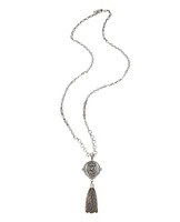 Silver Pearls Maine Medal Necklace