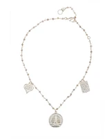 Trio Pendant Labradorite Silver Necklace