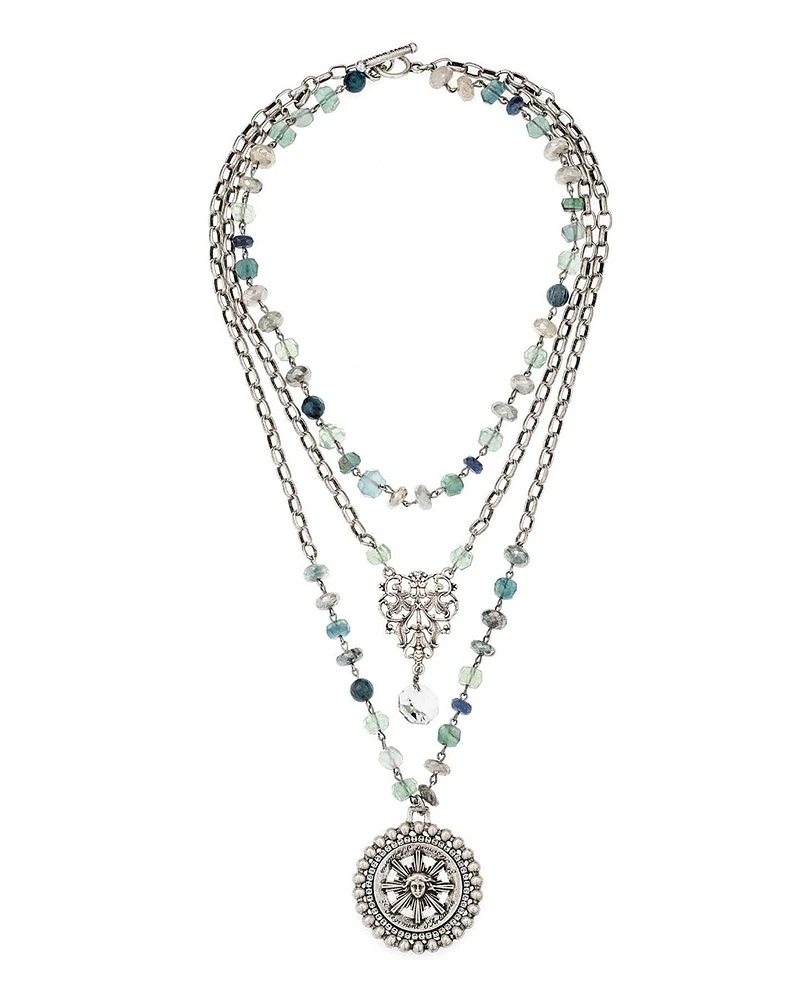 Triple Strand Azur Mix Necklace