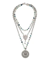 Triple Strand Azur Mix Necklace