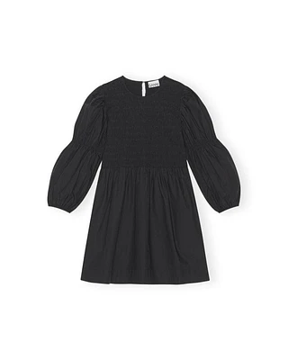 Ganni Cotton Poplin Smock Mini Dress