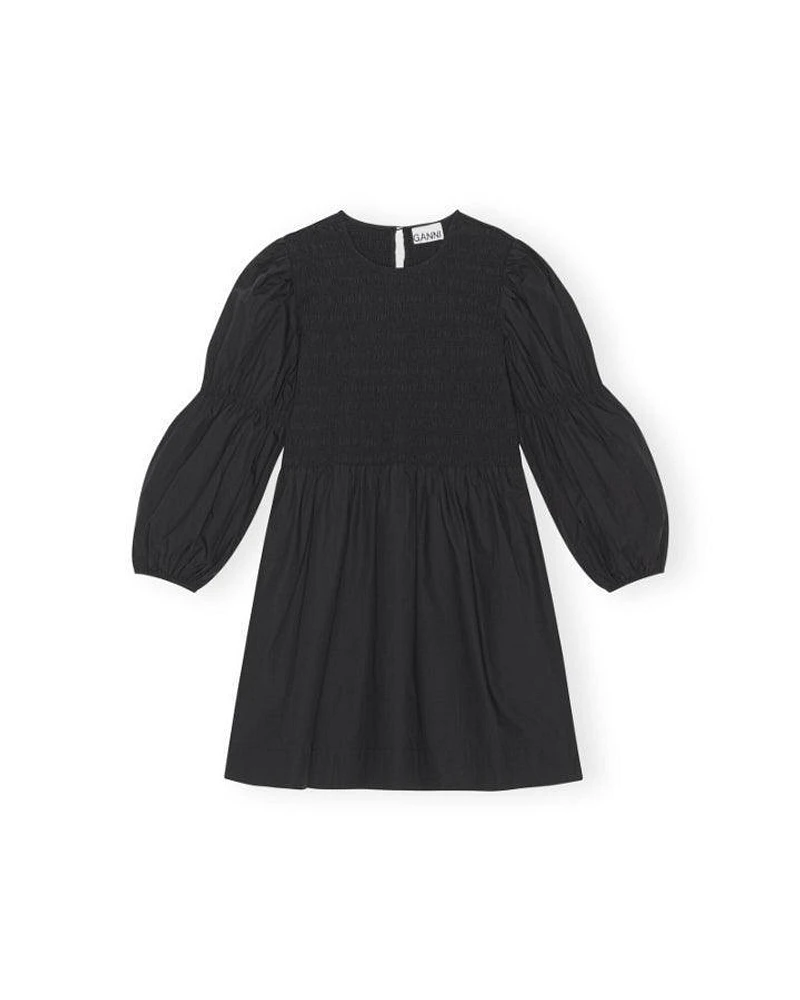 Ganni Cotton Poplin Smock Mini Dress