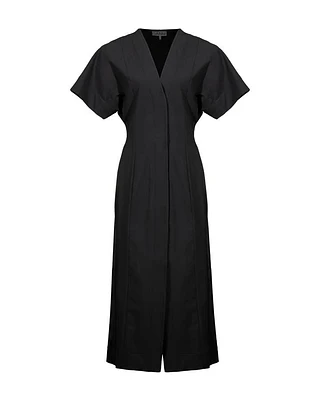 Ganni Drapey Melange Midi Dress