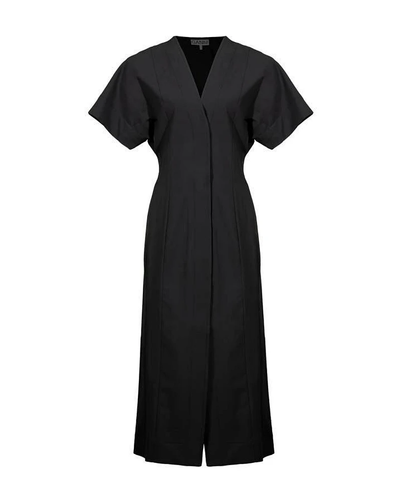 Ganni Drapey Melange Midi Dress