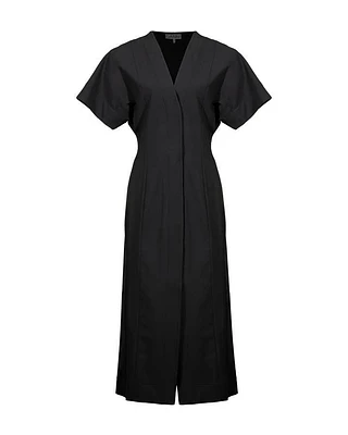 Ganni Drapey Melange Midi Dress