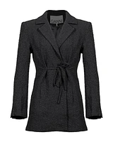 Ganni Textured Suiting Tie String Blazer