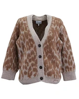 Ganni Leopard Jacquard Cardigan