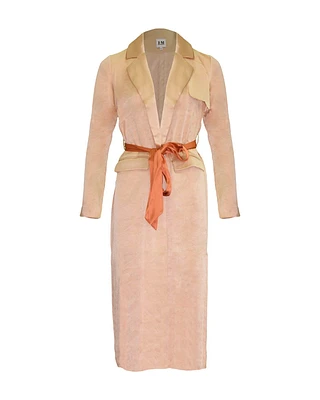 Contrast Trench Coat