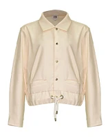 Corded Vegan Leather Jacket