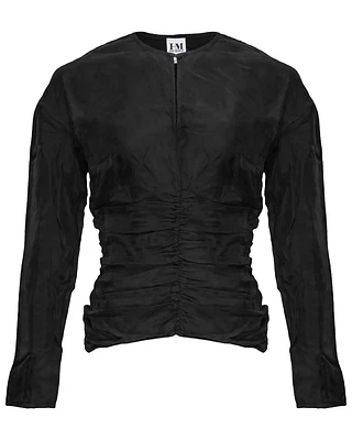 Ruched Keyhole Top